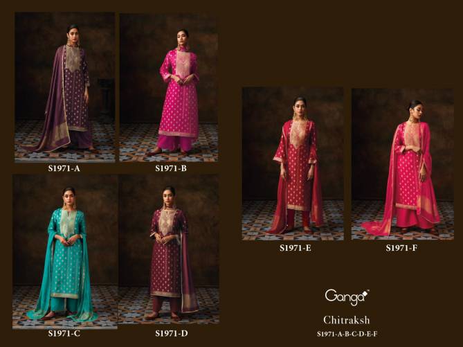 Chitraksh 1971 By Ganga Festive Wear Salwar Suits Catalog